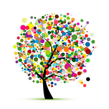 Abstract Colorful Tree For Your Design