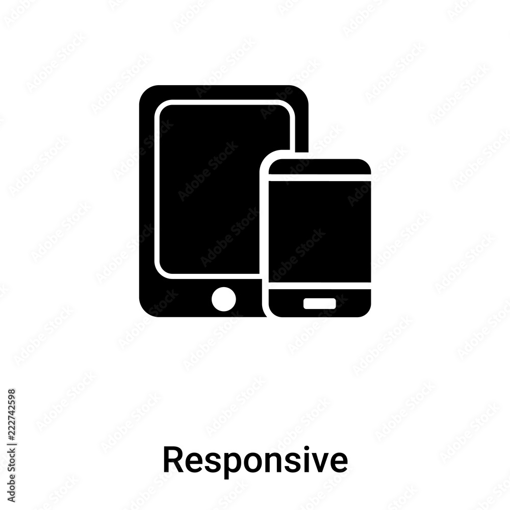 Responsive icon vector isolated on white background, logo concept of ...
