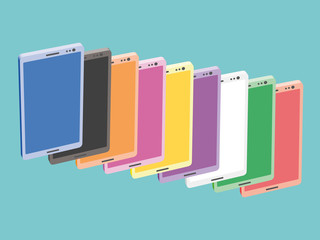 Poster - Several phones in different colors