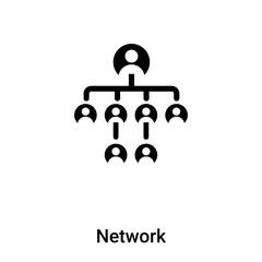 Poster - Network icon vector isolated on white background, logo concept of Network sign on transparent background, black filled symbol
