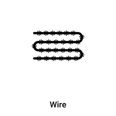 Poster - Wire icon vector isolated on white background, logo concept of Wire sign on transparent background, black filled symbol