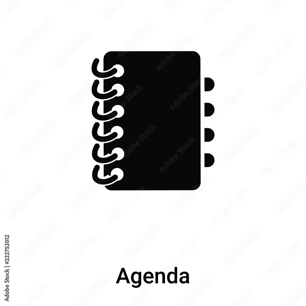 Agenda Icon Vector Isolated On White Background Logo Concept Of Agenda Sign On Transparent Background Black Filled Symbol Wall Mural Topvectorstock Agenda Icon Vector Isolated On White Background Logo Concept Of Agenda Sign On Transparent Background Black Filled Symbol Wall Mural Topvectorstock