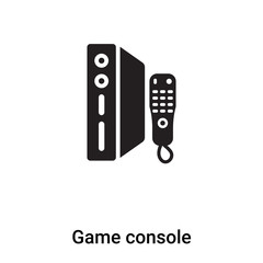 Wall Mural - Game console icon vector isolated on white background, logo concept of Game console sign on transparent background, black filled symbol