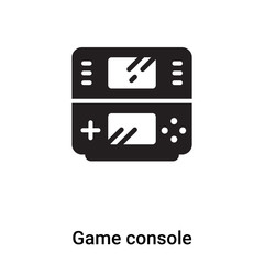 Poster - Game console icon vector isolated on white background, logo concept of Game console sign on transparent background, black filled symbol