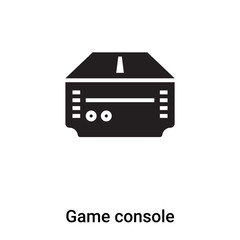 Poster - Game console icon vector isolated on white background, logo concept of Game console sign on transparent background, black filled symbol