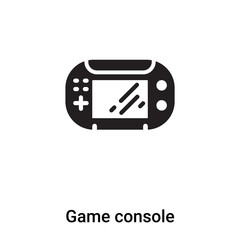 Poster - Game console icon vector isolated on white background, logo concept of Game console sign on transparent background, black filled symbol