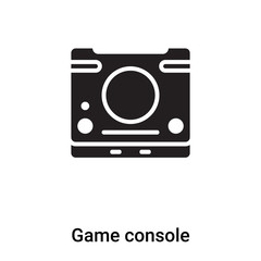 Poster - Game console icon vector isolated on white background, logo concept of Game console sign on transparent background, black filled symbol