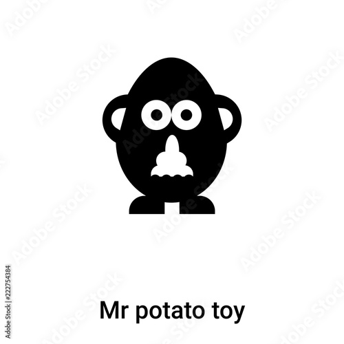 Cuadros en Lienzo Mr potato toy icon vector isolated on white background, logo concept of Mr potat