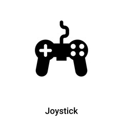 Poster - Joystick icon vector isolated on white background, logo concept of Joystick sign on transparent background, black filled symbol