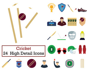 Poster - Set of 24  Cricket Icons