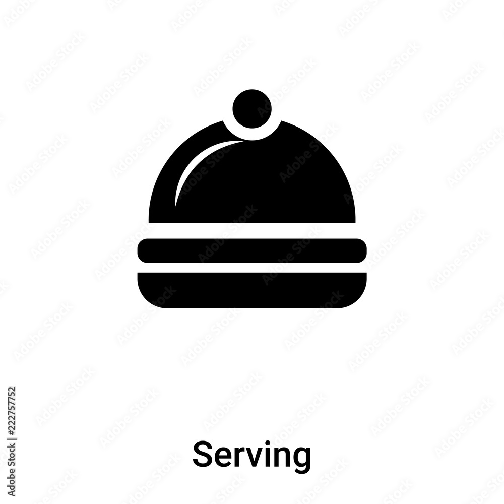 Serving icon vector isolated on white background, logo concept of ...