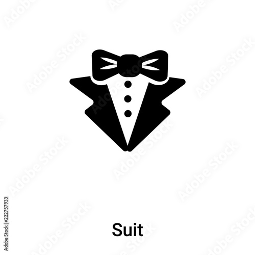 Suit icon vector isolated on white background, logo concept