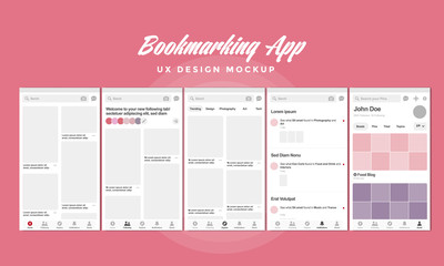 Bookmarking App - UX Design Mockup