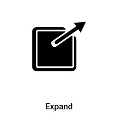 Poster - Expand icon vector isolated on white background, logo concept of Expand sign on transparent background, black filled symbol