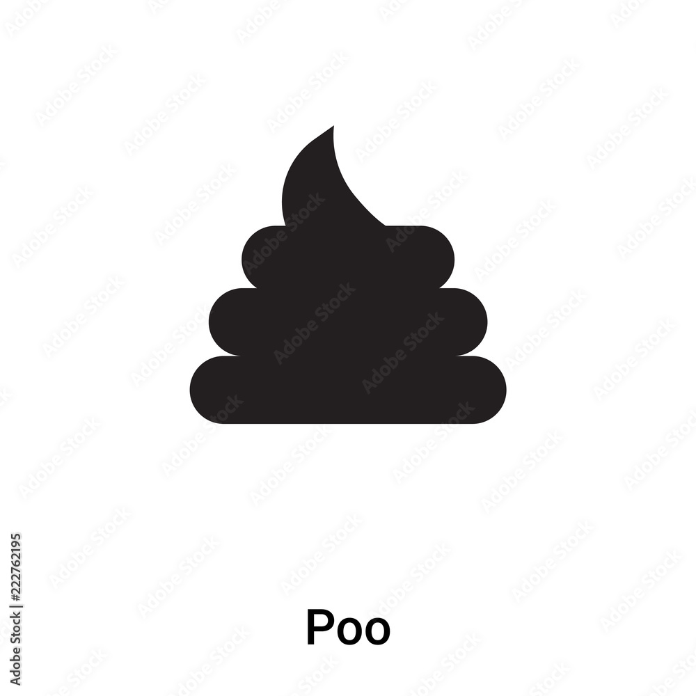 Vector de Stock Poo icon vector isolated on white background, logo ...