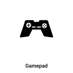 Poster - Gamepad icon vector isolated on white background, logo concept of Gamepad sign on transparent background, black filled symbol