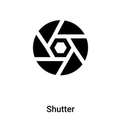 Poster - Shutter icon vector isolated on white background, logo concept of Shutter sign on transparent background, black filled symbol