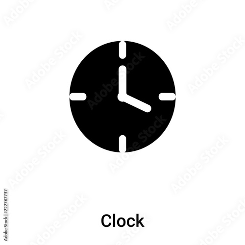Clock Icon Vector Isolated On White Background Logo Concept Of
