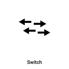 Poster - Switch icon vector isolated on white background, logo concept of Switch sign on transparent background, black filled symbol