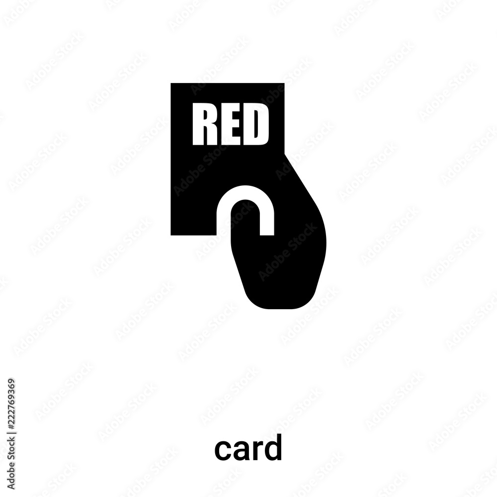 Red Color Card Names เวกเตอร์ Stock Red card icon vector isolated on white background, logo ...