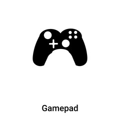 Poster - Gamepad icon vector isolated on white background, logo concept of Gamepad sign on transparent background, black filled symbol