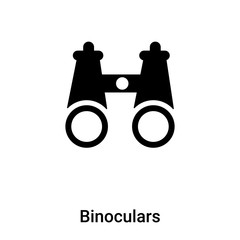 Poster - Binoculars icon vector isolated on white background, logo concept of Binoculars sign on transparent background, black filled symbol