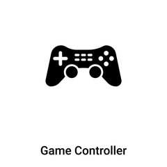 Poster - Game Controller Cross icon vector isolated on white background, logo concept of Game Controller Cross sign on transparent background, black filled symbol
