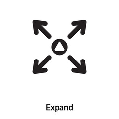Poster - Expand icon vector isolated on white background, logo concept of Expand sign on transparent background, black filled symbol