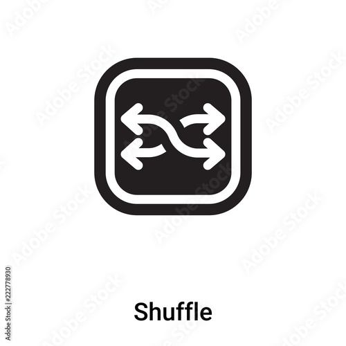 Fotografie, Obraz Shuffle icon vector isolated on white background, logo concept of Shuffle sign o