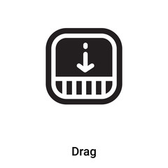 Poster - Drag icon vector isolated on white background, logo concept of Drag sign on transparent background, black filled symbol