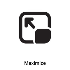 Poster - Maximize icon vector isolated on white background, logo concept of Maximize sign on transparent background, black filled symbol