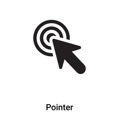 Poster - Pointer icon vector isolated on white background, logo concept of Pointer sign on transparent background, black filled symbol