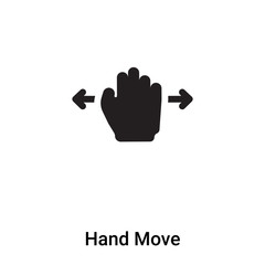 Poster - Hand Move icon vector isolated on white background, logo concept of Hand Move sign on transparent background, black filled symbol