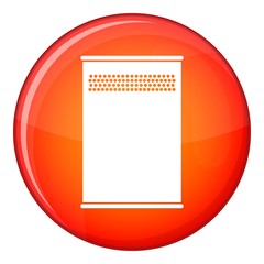 Poster - Trash can icon in red circle isolated on white background vector illustration