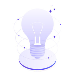 Poster - Creative thinking and brainstorming, tell about your idea. Business innovations. Modern flat vector illustration