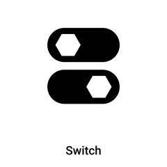Poster - Switch icon vector isolated on white background, logo concept of Switch sign on transparent background, black filled symbol