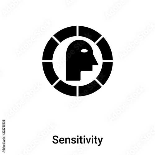 Fotografia Sensitivity icon vector isolated on white background, logo concept of Sensitivit