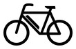 e-Bike Symbol b/w with battery