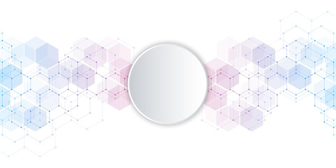 Medical background from hexagons pattern. Geometric elements of design for modern communications, medicine, science and digital technology. Hexagon pattern background, vector illustration.