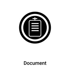 Poster - Document icon vector isolated on white background, logo concept of Document sign on transparent background, black filled symbol