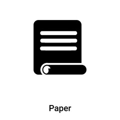 Poster - Paper icon vector isolated on white background, logo concept of Paper sign on transparent background, black filled symbol