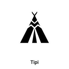 Poster - tipi icon vector isolated on white background, logo concept of tipi sign on transparent background, 