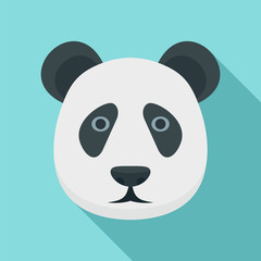 Poster - Panda head icon. Flat illustration of panda head vector icon for web design