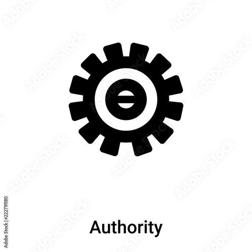 Fotografía Authority icon vector isolated on white background, logo concept of Authority si