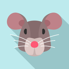 Canvas Print - mouse head icon. flat illustration of mouse head vector icon for web design