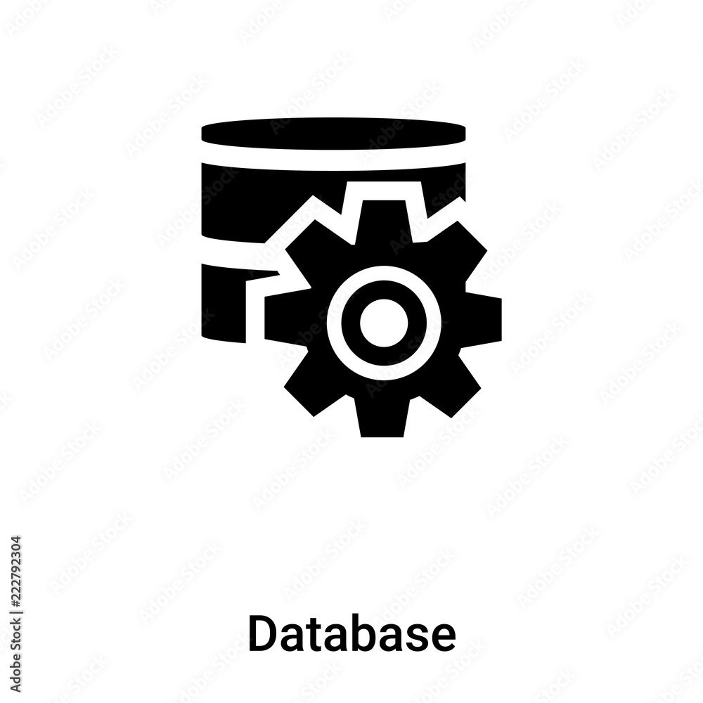 Database icon vector isolated on white background, logo concept of ...