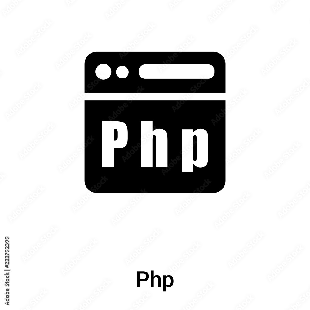 Php icon vector isolated on white background, logo concept of Php sign ...