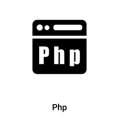 Poster - Php icon vector isolated on white background, logo concept of Php sign on transparent background, black filled symbol