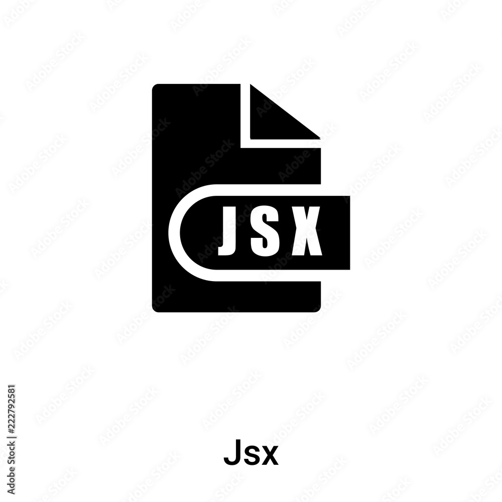 Jsx icon vector isolated on white background, logo concept of Jsx sign ...