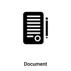 Poster - Document icon vector isolated on white background, logo concept of Document sign on transparent background, black filled symbol